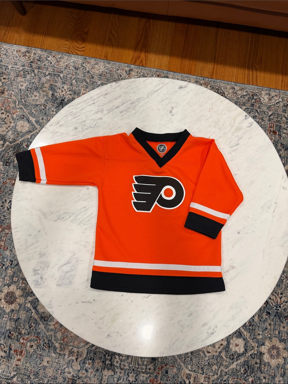 NHL 4T  Philadelphia Flyers Orange and Black Hockey Jersey